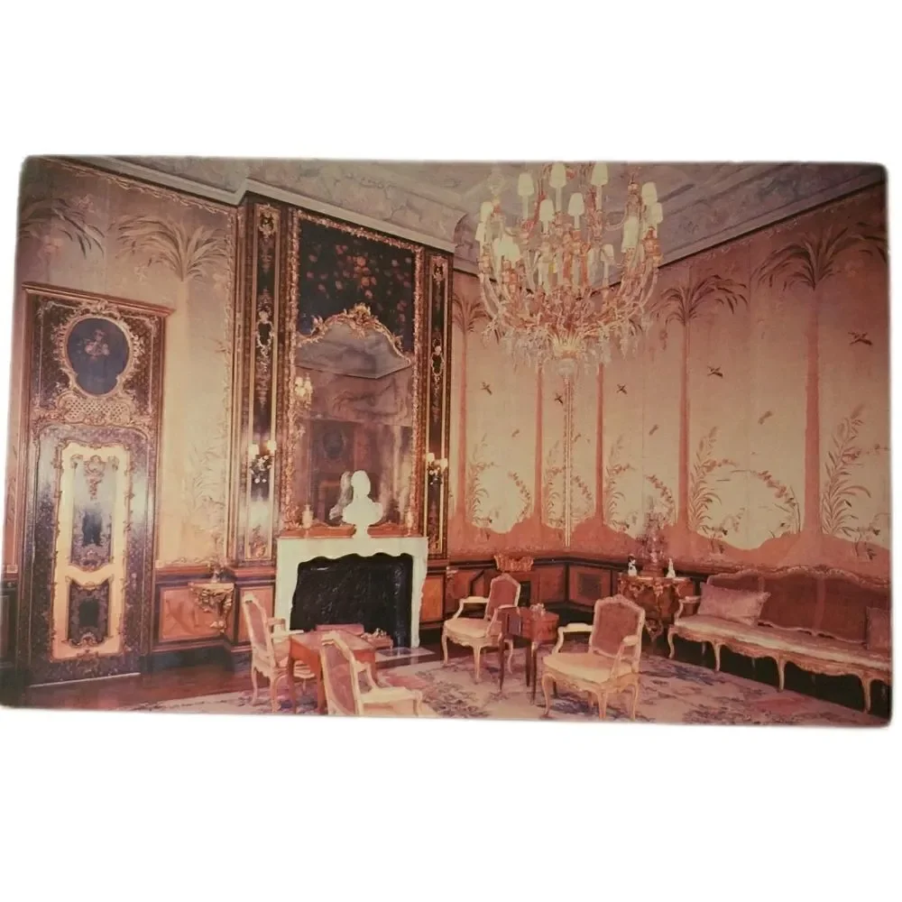 Vizcaya Postcard Dade County Art Museum Miami Florida Marie Antoinette Salon 70s